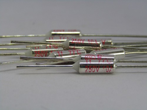 RY Sicherung Temperatur Thermo 250V 10A 77C 149F Axial Amp 10Amp 77°C 170,6°F TF 77 - Bild 14 von 21