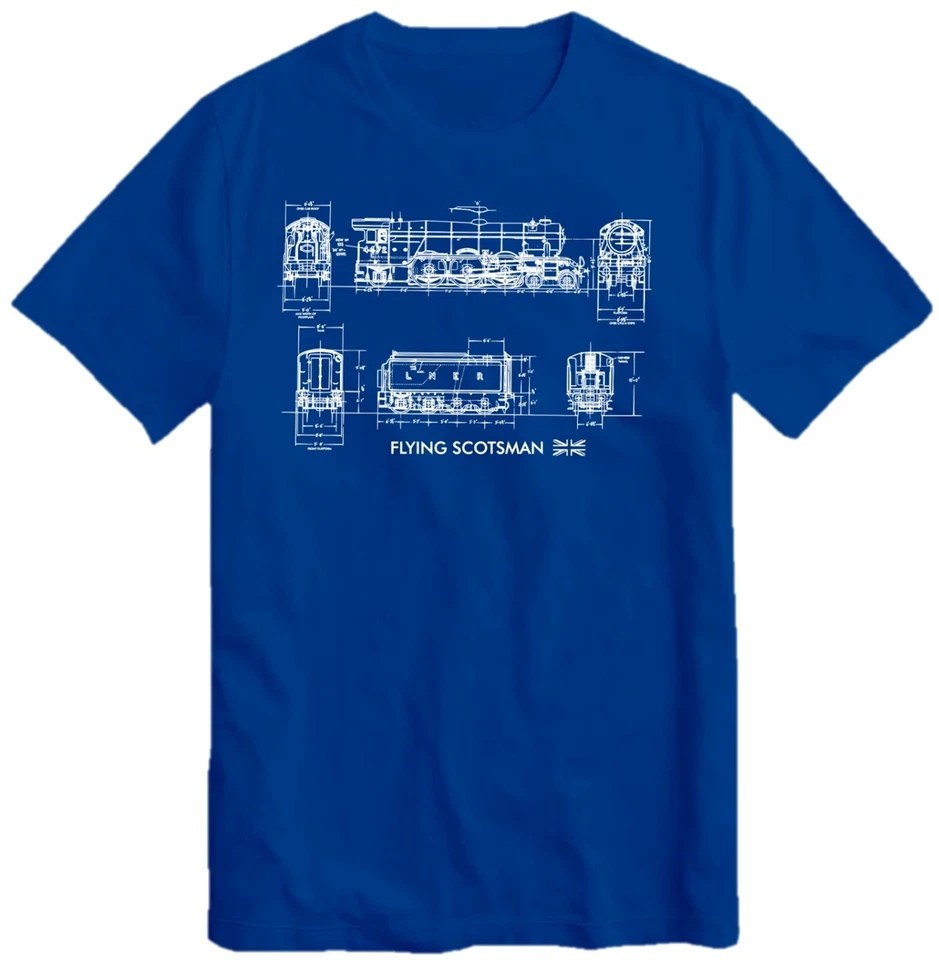 CLASSIC T-Shirt Flying Scotsman British Dampflokomotive Zugliebhaber Retro Top T-Shirt Durchmesser