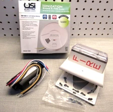 NEW-USI Electric 2453 Ionization Smoke Alarm And Strobe Kit For Hearing Impaired