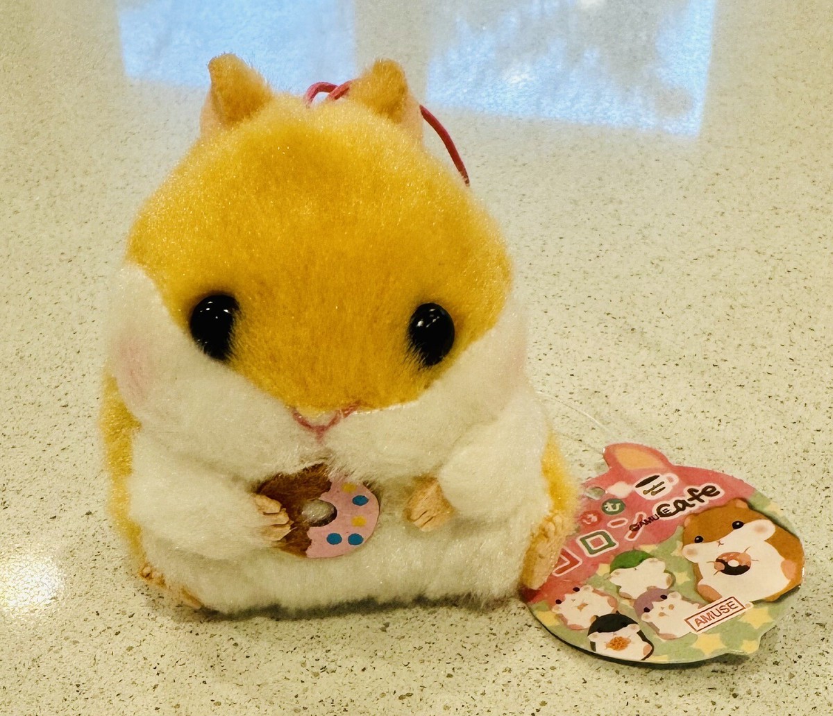 Amuse Korohamu Hamster With Donut Keychain Plush 3.5