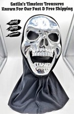 Skull Skeleton Halloween Mask with Hood Ghost Seasons Inc