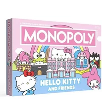 Hello Kitty and Friends Monopoly Game Hasbro Sanrio Kuromi 2022 NEW  ;)