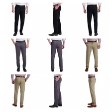 NWT Haggar Premium No Iron Straight Fit Flat Front Stretch Pants