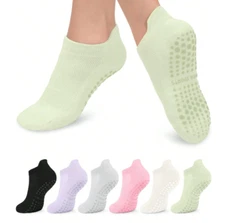 3 Pairs Non-Slip Yoga Socks for Women - Breathable Grip Socks for Sports - NEW
