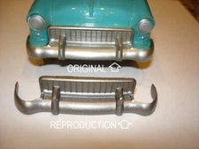 1955 PMC CHEVY REPRODUCTION SILVER GRAY FRONT BUMPER FOR TOY STORE FRICTIONS