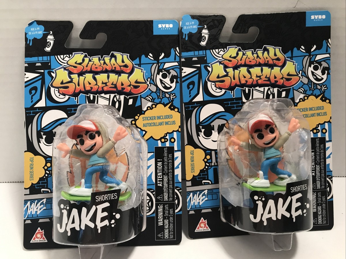 LOT OF 2 Subway Surfers Tricky / Jake Figures with Stickers