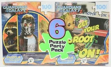 6 Puzzle Party Pack 100 Pcs Marvel Guardians Of Galaxy Spider Man Despicable Me
