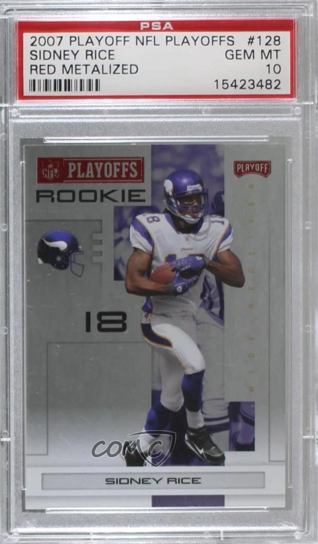 Sidney Rice Playoff NFL Playoffs #128 Red Metalized