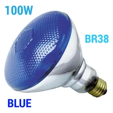 BLUE Reflector Floodlight 100W BR38 120V Medium E26 Base 100BR38/B