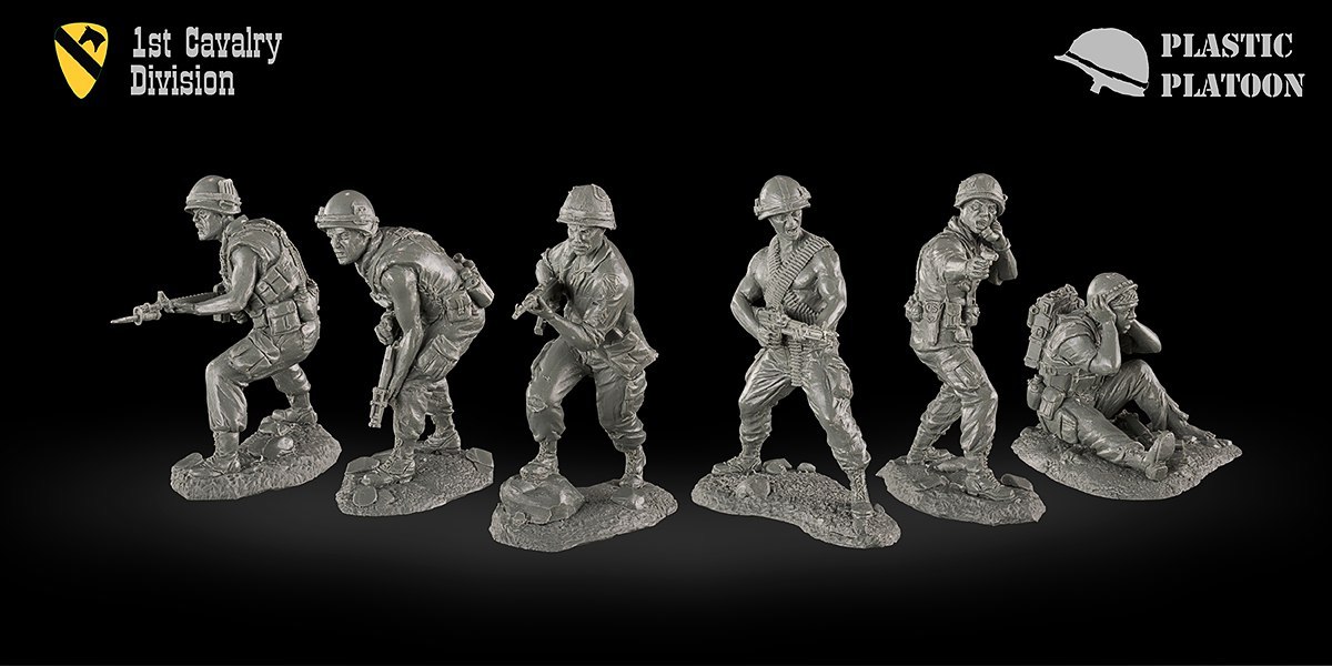 U.S. Army - 1st Cavalry Division collectible plastic Toy soldier 54mm 1 32 U.S. Army - 1st Cavalry Division collectible plastic Toy soldier 54mm 1 32