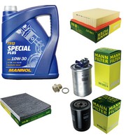 MANN-FILTER Inspektionspaket Mannol 5L Special Plus 10W-30 FüR Vw Golf Iii 1.9