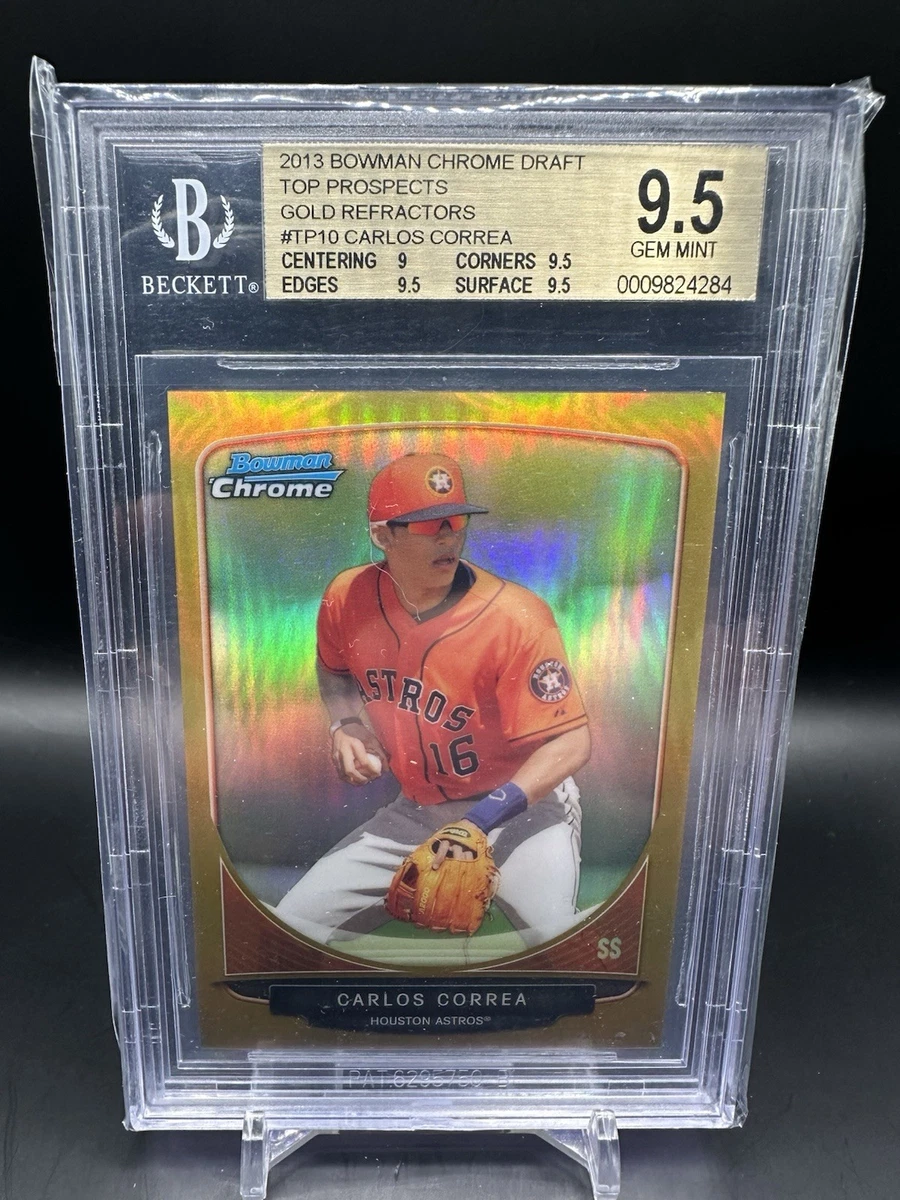 その他 CARLOS CORREA bowman refractor auto 2013 BOWMAN STERLING CARLOS CORREA AUTO 29/75 BGS 9.5 9 ORANGE