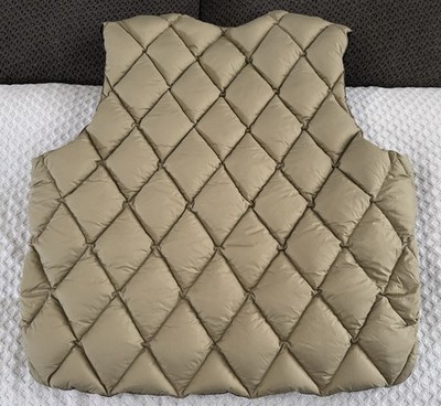 Stussy Python Reversible Diamond Quilted Puffer Vest Burgundy Tan