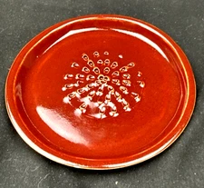 Studio Pottery Olive Oil Garlic Ginger Grater Dish Signed Vintage