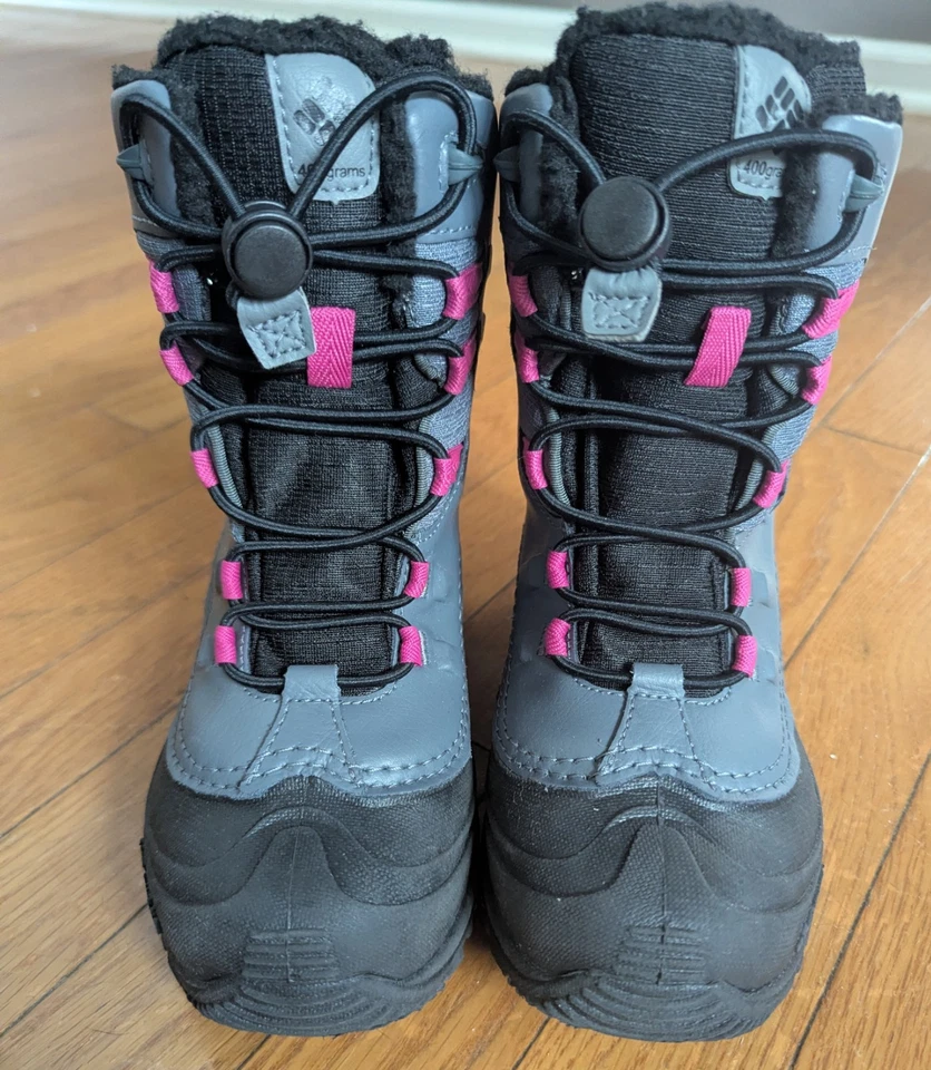 Columbia Niños Jóvenes Bugaboot Celsius Botas de Invierno Impermeables Gris/Rosa - Talla 1 Foto 3 de 4