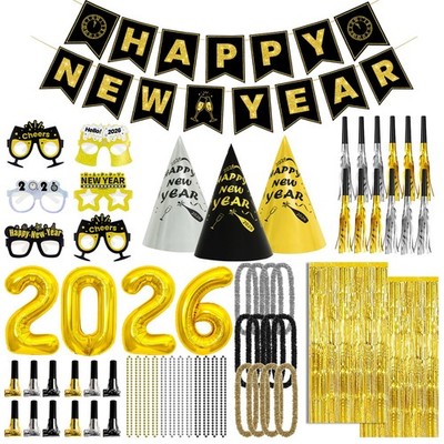 New Years Eve Party Supplies 2026 for 24, New Years Eve Party Decorations, a Ban