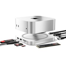 Mac mini M4 Dock and Stand, Mac mini M4 Hub with M.2 NVMe Enclosure, 4K HDMI ...