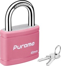 Keyed Padlock with 2 Keys Alike, 1.1 Inch Locker Lock 40mm Heavy-Duty Locks