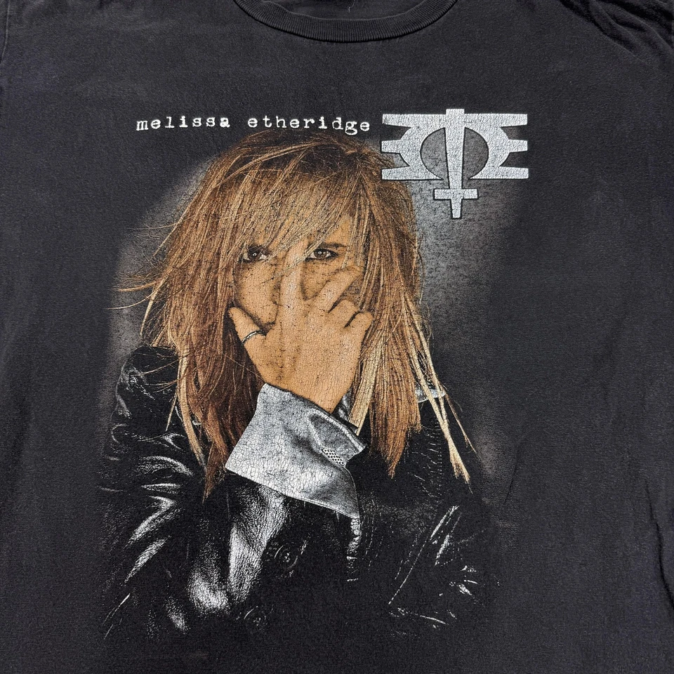 Camisa De Colección Melissa Etheridge Para Hombre Grande Negra 1996 Your Little Secret Tour Foto 2 de 4