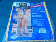 West Chester 3-Piece Yellow Rain Suit XXXL Jacket, Bib Pants, Detachable Hood