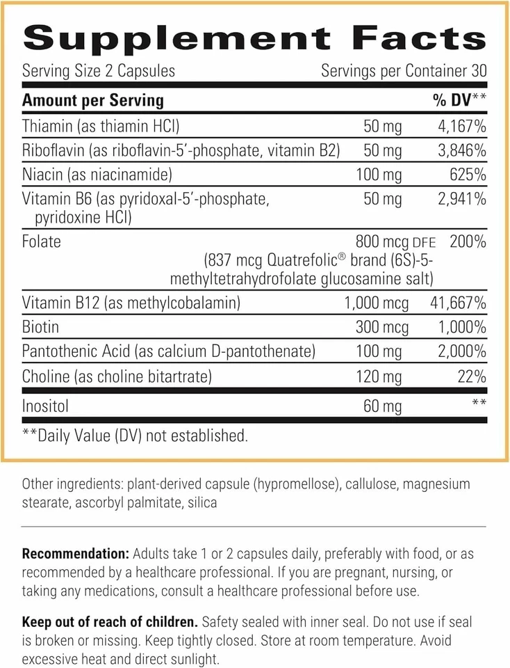 Complejo B Activo Integrative Therapeutics - Energía Celular y Salud Cardíaca... Foto 2 de 4