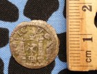 Medieval Silver 17mm Coin, Castle & Lion, Chur Bracteate? Knut Eriksson? — photo 1