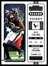 Nico Collins 2022 Panini Contenders #39 Texans NFL READ FREE SHIP AutographDen
