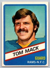 1976 Wonder Bread All-Star Series  - #10 Tom Mack  | Los Angeles Rams VG