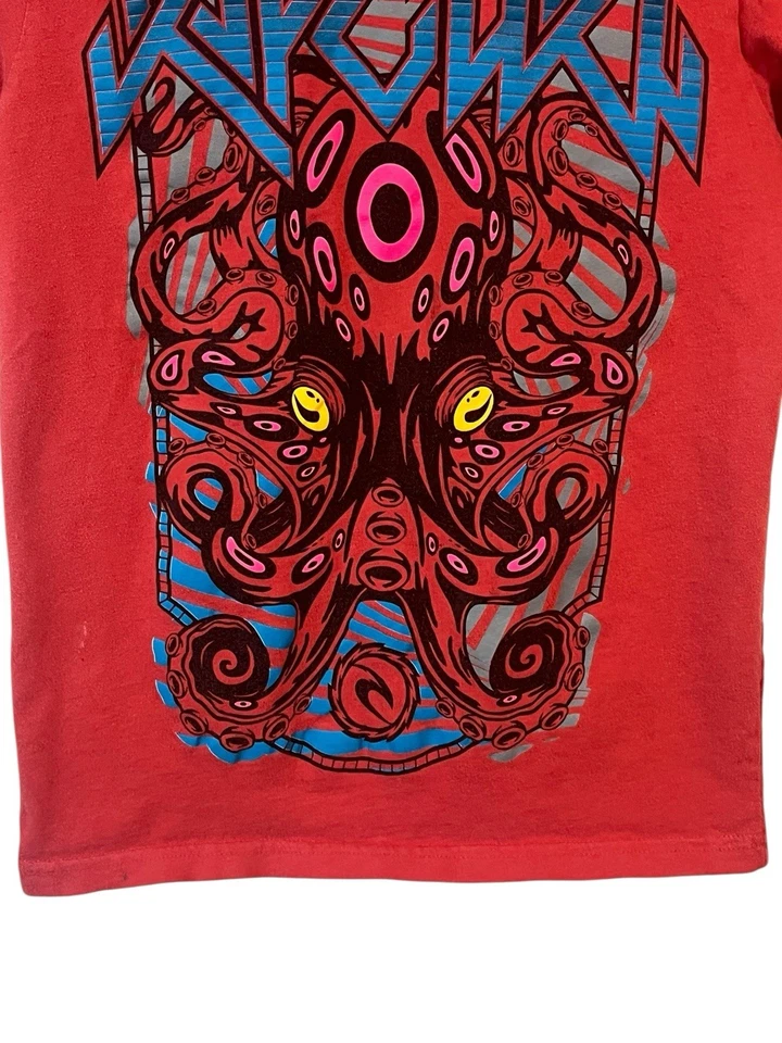 Rip Curl T Shirt Boys Size Medium Red Short Sleeve Graphics Crew Neck Tee - Image 4 of 4