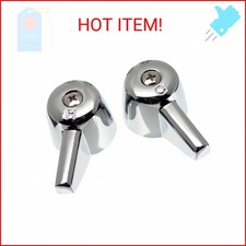 Danco Central Brass Pair of Faucet Handles, Chrome, 80401, 1" H x 1-3/8" Base