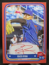 RIVER RYAN 2024 ONYX VINTAGE PROSPECT RED INK AUTO SP #D 7/25 DODGERS