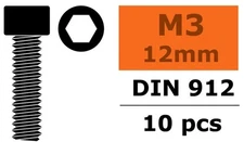 GForce - 3x12mm 10pcs steel socket head screws