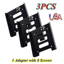 2X 2.5" to 3.5" Bay SSD Metal Hard Drive HDD Mounting Bracket Adapter Dock Tray