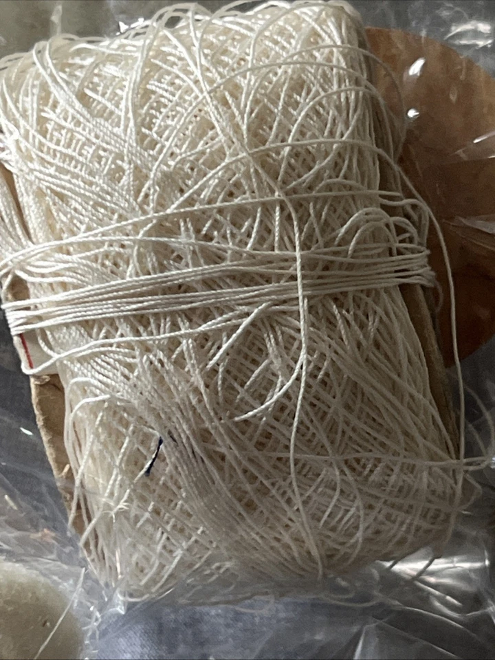 Old Vintage Antique Packs of Yarn String Shoe Laces & Wool Lot Victorian Ecru - Image 4 of 4