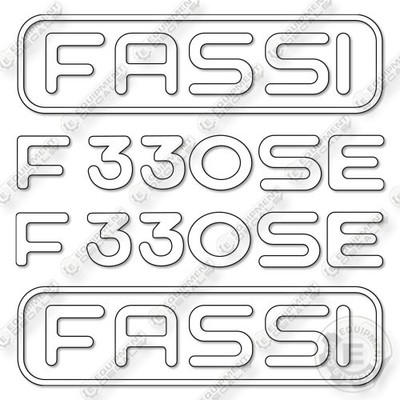 Fassi F330SE Decal Kit Crane- Aftermarket Kit