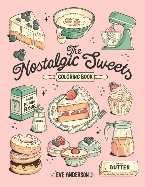 The Nostalgic Sweets Coloring Book by Eve Anderson (Paperback Book) - Image 4