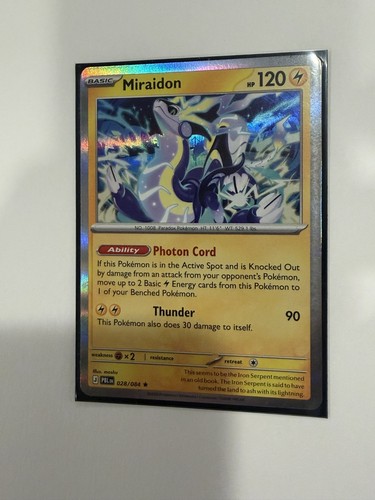 Miraidon 28/84 Holo Rare Mega Evolution Pitch Black Pokemon TCG