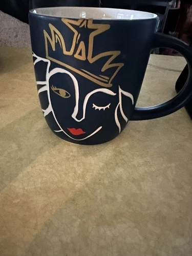 Starbucks Hand Painted blue gold white 2016 