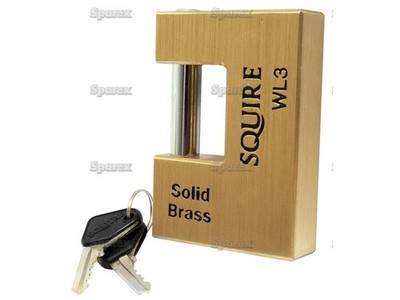 SPAREX  PADLOCK-BRASS BLOCK 90MM
