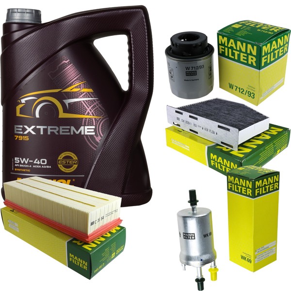 Mann Inspektionspaket 5L Mannol Extreme 5W-40 FüR VW Touran 1.4 TSI Golf VI-image
