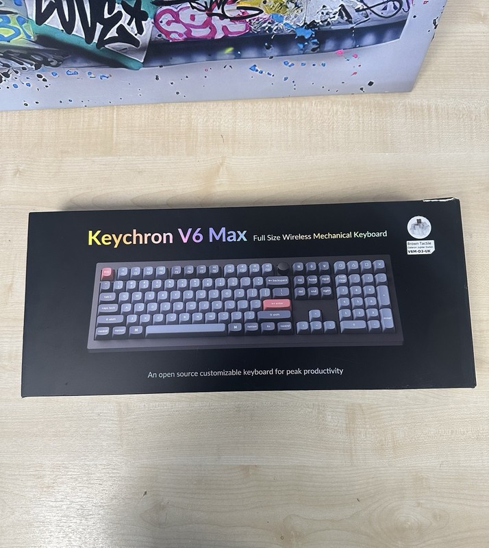 🔥Keychron V6 Max Mechanical Keyboard Brown Tactile Switches New Boxed🔥