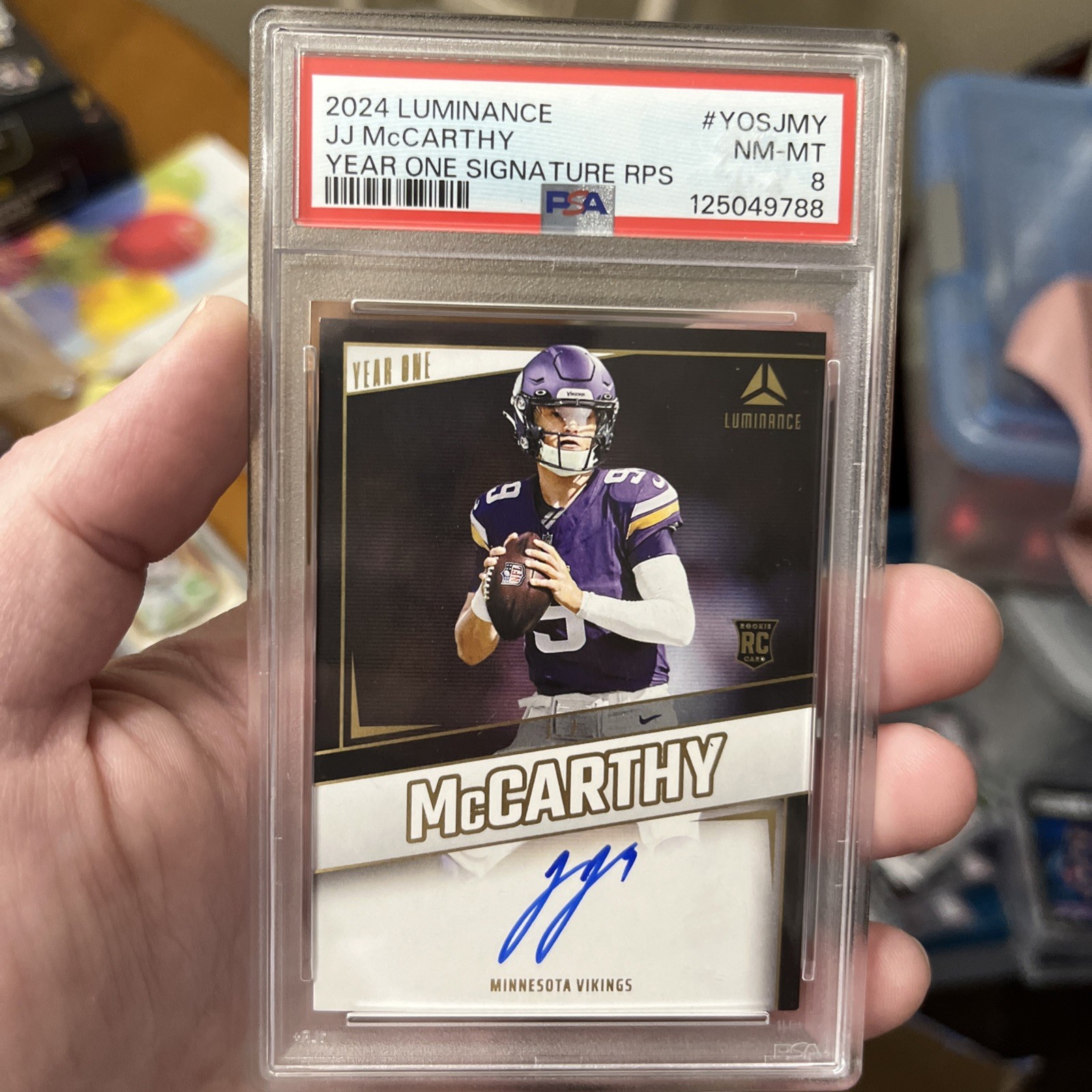 2024 Panini Luminance - Year One Signatures Rps J.J. McCarthy #YOS-JMY RC Auto