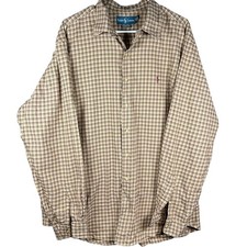 Vintage Ralph Lauren Button Down Shirt Mens XXL Brown/White Plaid Classic Fit