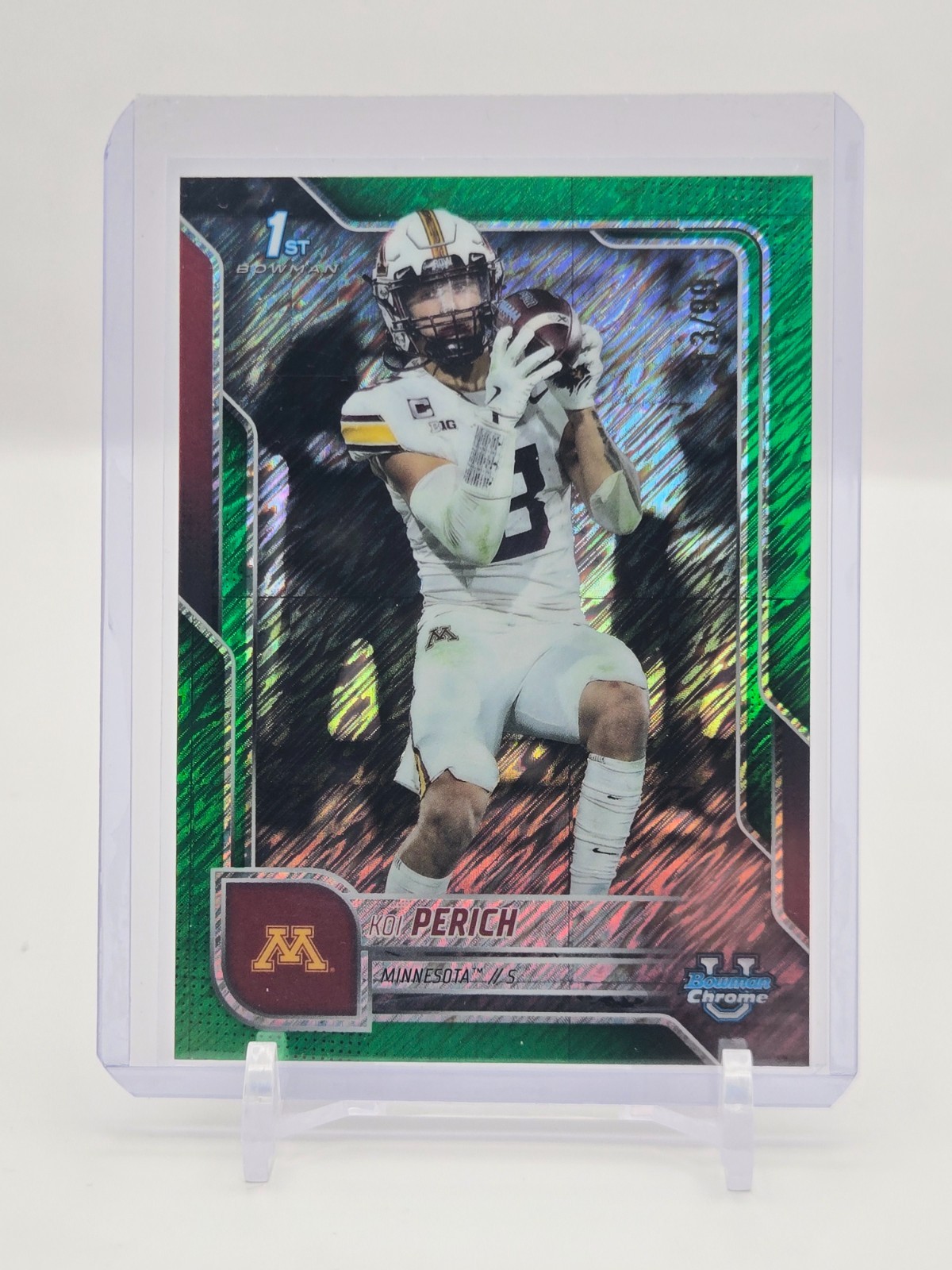 Koi Perich 2025 Bowman Chrome U Green Shimmer Refractor 13/99 #116, Minnesota