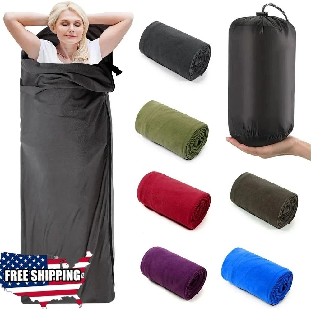 Fleece Sleeping Bag Liner Lightweight Warm Travel Sheet Camping Tent Bed
Opens in a new window or ta