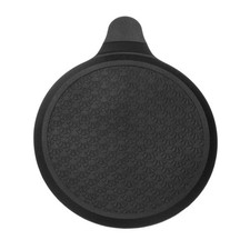 Silicone Tub Stopper 5.8" Dia Round Cover for Bathroom Kitchen Sinks Black
