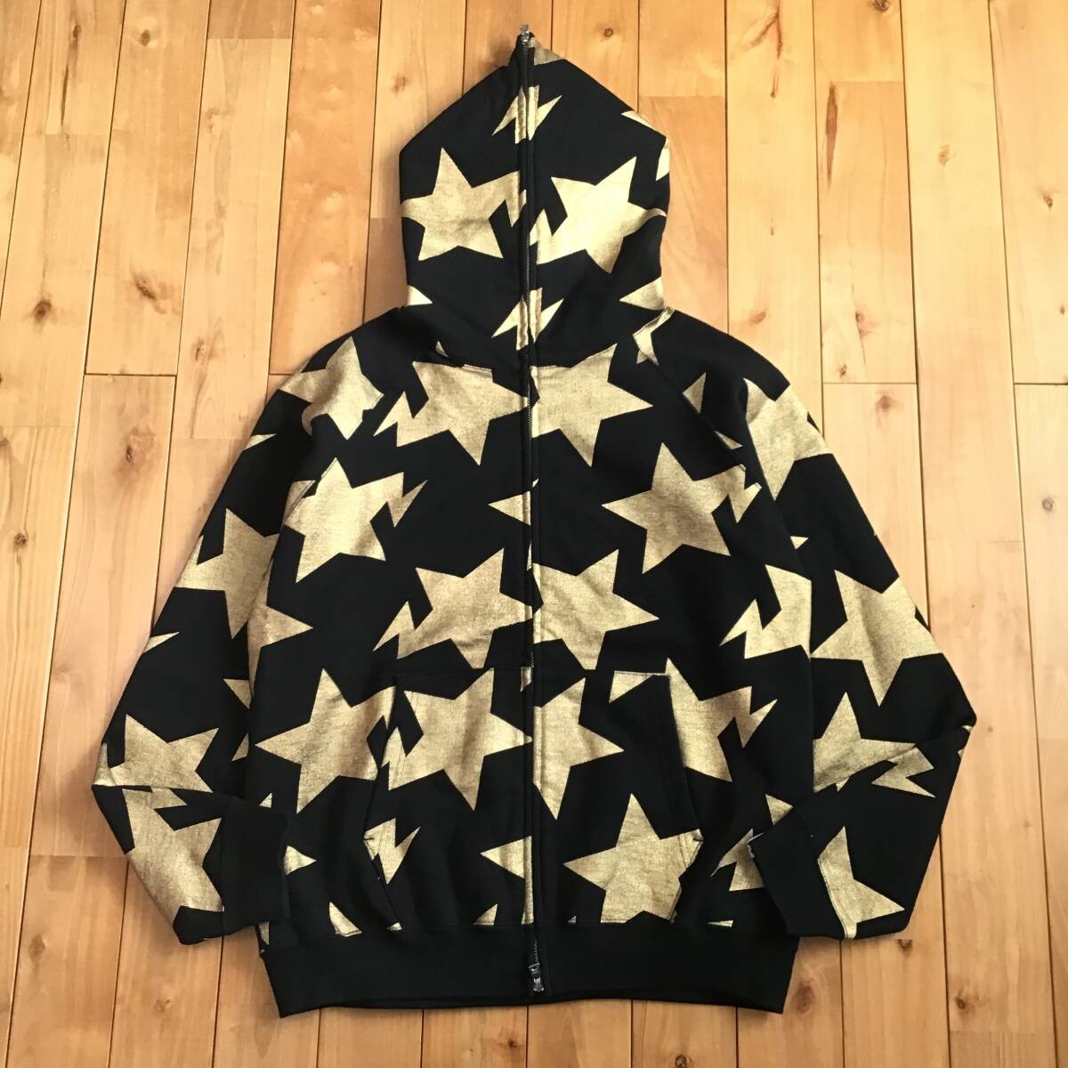 Bape Gold Star Hoodie M Size A Bathing Ape Sta Full Zip Vape No