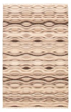 Traditional Vintage Hand Woven Carpet 5'0" x 8'1" Wool Kilim Area Rug