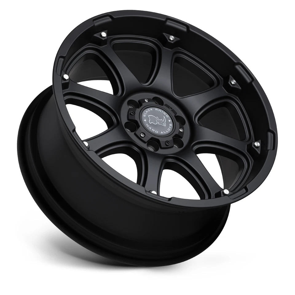Llanta negra Rhino Glamis 20x9 5x5,0 negra mate 20" -12 mm para Chevy GMC Foto 2 de 4