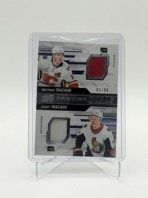 2019-20 UD PREMIER DUALS PATCHES /99 BRADY TKACHUK/MATTHEW TKACHUK